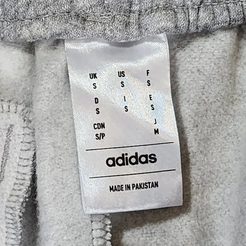 Adidas Pants Men's Small Gray Essentials Fleece Regular Tapered